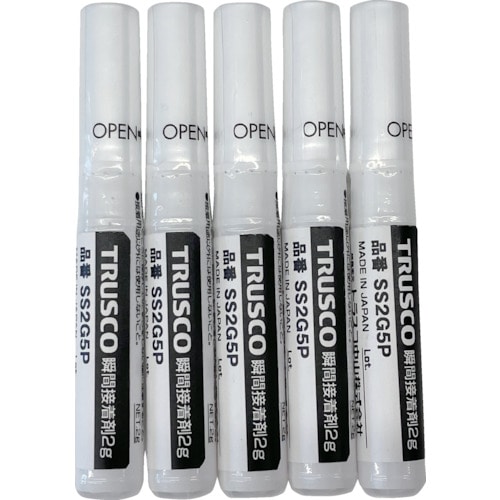 トラスコ中山 TRUSCO 瞬間接着剤 2g(5本入り)(ご注文単位1パック)【直送品】