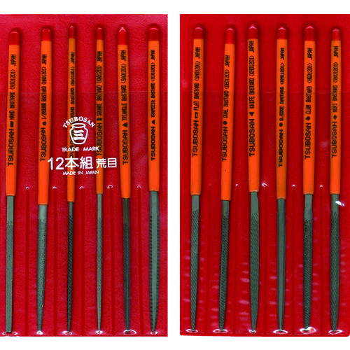 トラスコ中山 ツボサン 組ヤスリセット 12本組 荒目(ご注文単位1セット)【直送品】