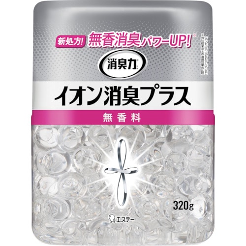 トラスコ中山 エステー 消臭力クリアビーズ イオン消臭プラス 本体 無香料(ご注文単位1個)【直送品】