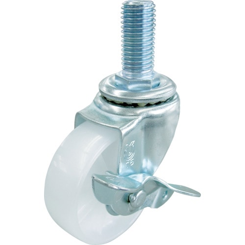 トラスコ中山 ユーエイ ねじ込みキャスターS付自在車 65径ナイロン車輪（ご注文単位1個）【直送品】