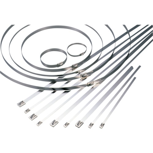 トラスコ中山 ヘラマンタイトン インシュロックタイ メタルタイ SUS316製（ご注文単位1袋）【直送品】