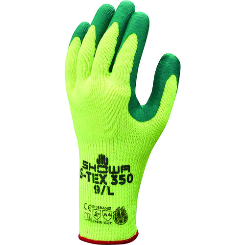トラスコ中山 ショーワ 耐切創手袋 ハガネコイル S-TEX350 グリーン Mサイズ（ご注文単位1組）【直送品】