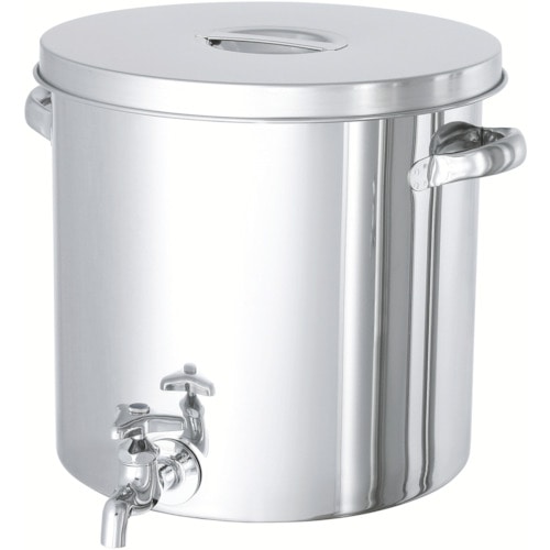 トラスコ中山 日東 ステンレスタンク ストレート貯蔵用タンク(蛇口付) 15L(ご注文単位1個)【直送品】