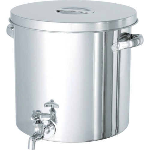 トラスコ中山 日東 ステンレスタンク ストレート貯蔵用タンク(蛇口付) 20L(ご注文単位1個)【直送品】