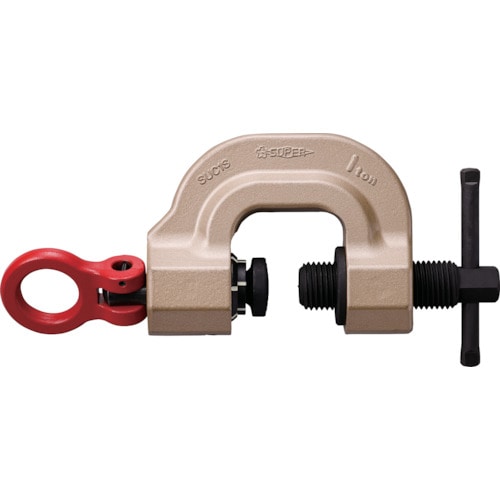 トラスコ中山 スーパー ねじ式クランプ スクリューカムクランプ 吊クランプ引張治具兼用型(スイベルタイプツイストカム式) 基本使用荷重1t(ご注文単位1台)【直送品】