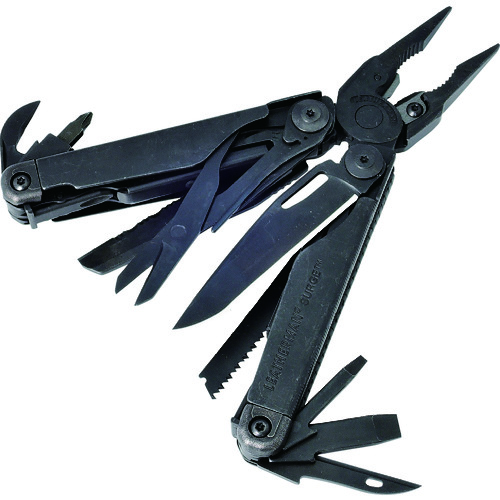 トラスコ中山 レザーマン マルチツール サージ ブラック ナイロンケース付き 全長115mm(ご注文単位1個)【直送品】