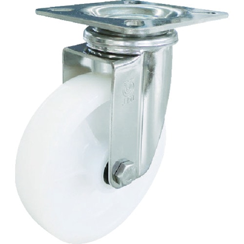 トラスコ中山 ユーエイ ステンレスキャスター自在車 150径ナイロン車輪(ご注文単位1個)【直送品】