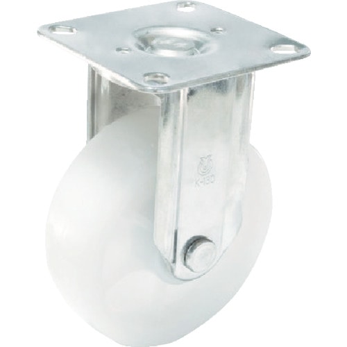 トラスコ中山 ユーエイ ステンレスキャスター固定車 130径ナイロン車輪(ご注文単位1個)【直送品】