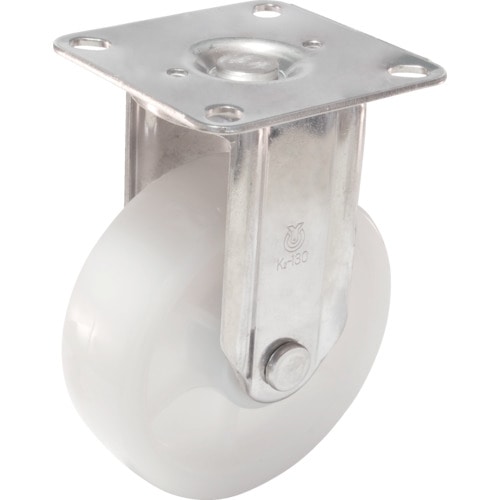 トラスコ中山 ユーエイ キャスターステンレス製固定車 130径ナイロン車輪(ご注文単位1個)【直送品】