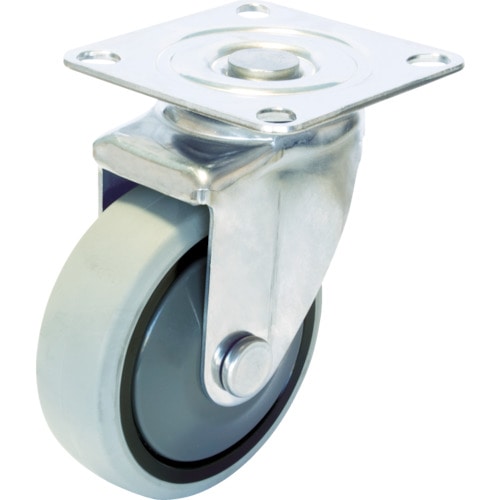 トラスコ中山 ユーエイ キャスターステンレス製自在車 125径ナイロンホイルウレタン車輪(ご注文単位1個)【直送品】
