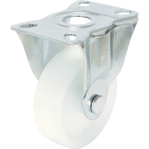 トラスコ中山 ユーエイ キャスターステンレス製固定車 100径ナイロン車輪(ご注文単位1個)【直送品】