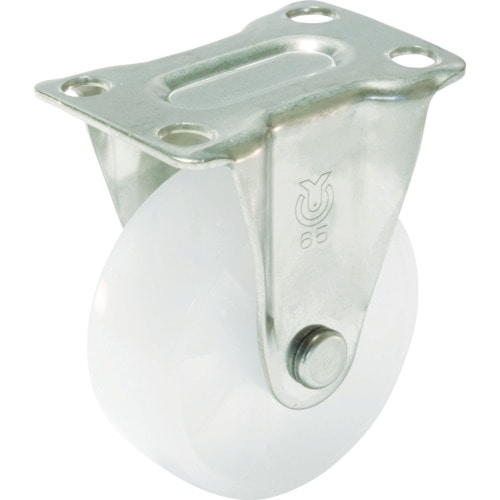 トラスコ中山 ユーエイ キャスター ステンレス製固定車 ナイロン車輪径50(ご注文単位1個)【直送品】