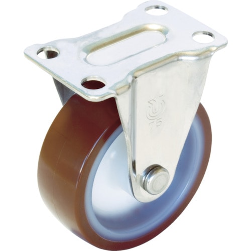 トラスコ中山 ユーエイ キャスター ステンレス製固定車 ウレタン車輪径65(ご注文単位1個)【直送品】