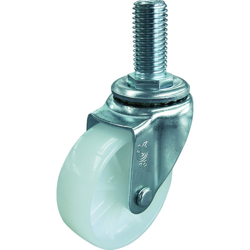 トラスコ中山 ユーエイ ねじ込み式キャスター ステンレス製自在車 75径 ナイロン車輪(ご注文単位1個)【直送品】