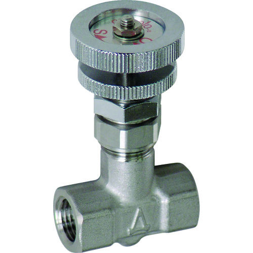 トラスコ中山 ASOH ニードルバルブ チッコロ-α 内×内ネジ型 PT1/8(ご注文単位1個)【直送品】