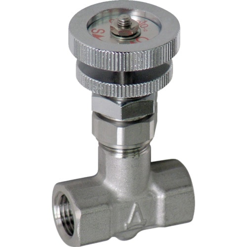 トラスコ中山 ASOH ニードルバルブ チッコロ-α 内×内ネジ型 PT1/4(ご注文単位1個)【直送品】