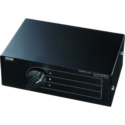 トラスコ中山 SANWA ディスプレイ切替器(3回路)(ご注文単位1個)【直送品】