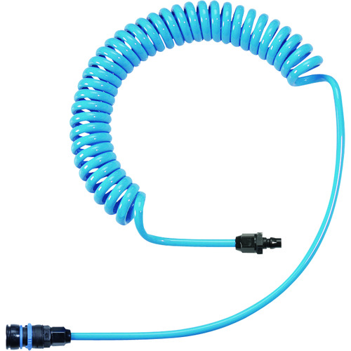 トラスコ中山 ジョプラックス コイルホース 青 有効4M(ご注文単位1本)【直送品】