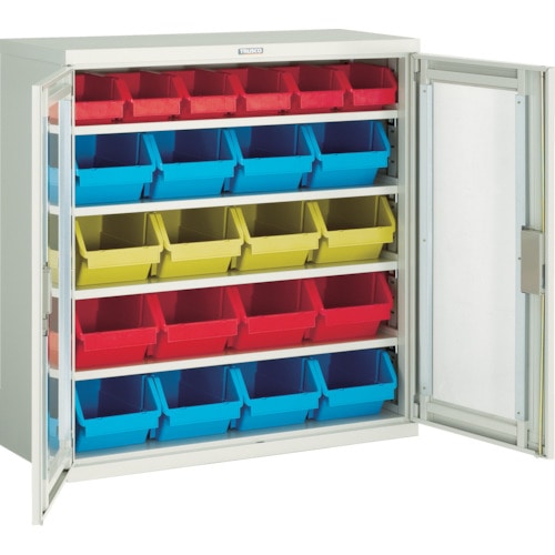 トラスコ中山 TRUSCO パーツケース バンラックケース M型 両開き扉 コンテナ入 H880 440-7946(ご注文単位1台)【直送品】