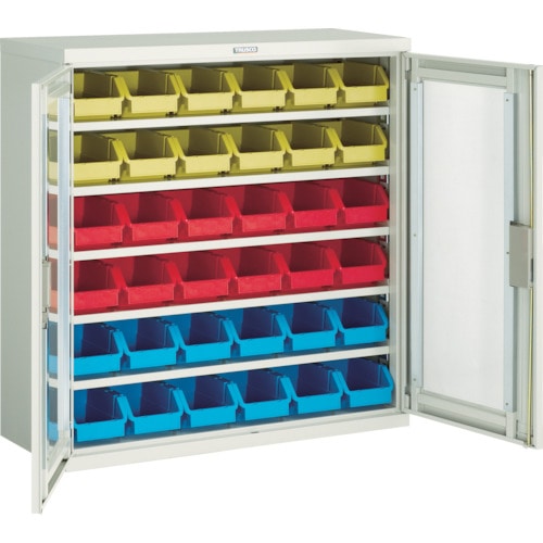 トラスコ中山 TRUSCO パーツケース バンラックケース M型 両開き扉 コンテナ入 H880 440-7971(ご注文単位1台)【直送品】