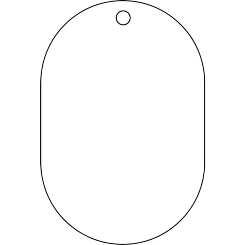 トラスコ中山 TRUSCO 白無地板 小判型 5枚組 70X47X2.5厚（ご注文単位1組）【直送品】