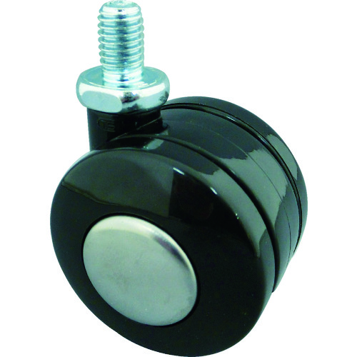 トラスコ中山 トーシン ねじ込み双輪キャスター 50径 自在ボルト M8x1.25 404-0911(ご注文単位1個)【直送品】