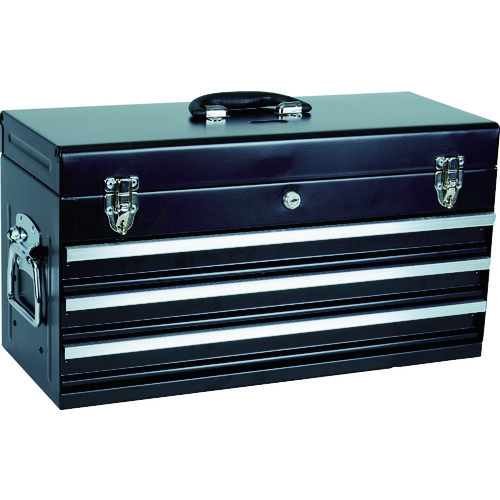 トラスコ中山 TRUSCO ツールチェスト(3段式)つや消しブラック(ご注文単位1個)【直送品】