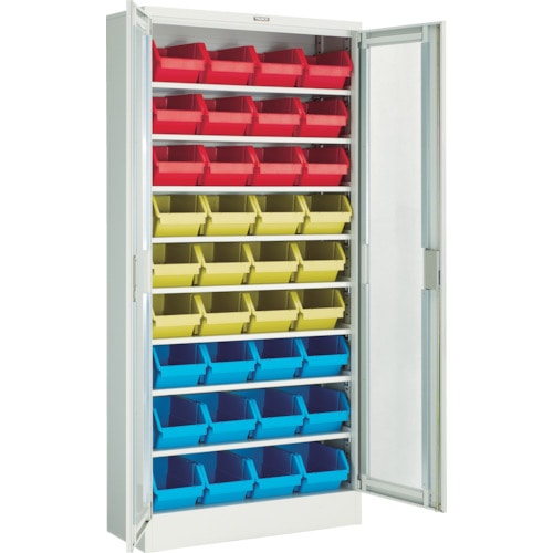 トラスコ中山 TRUSCO パーツケース バンラックケース M型 両開き扉 コンテナ入 H1790 440-7989(ご注文単位1台)【直送品】