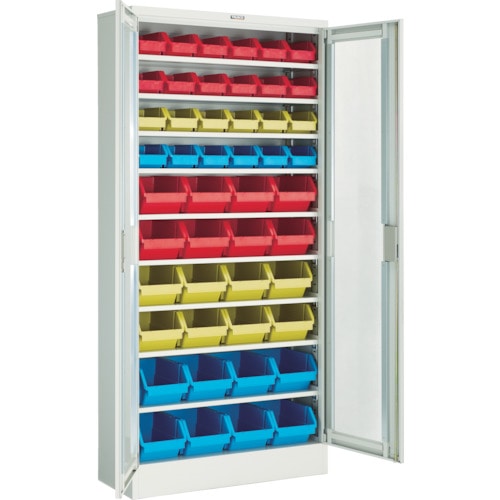 トラスコ中山 TRUSCO パーツケース バンラックケース M型 両開き扉 コンテナ入 H1790 440-7997(ご注文単位1台)【直送品】