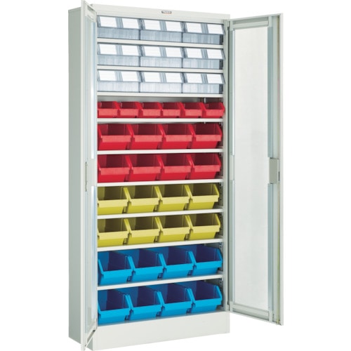 トラスコ中山 TRUSCO パーツケース バンラックケース M型 両開き扉 コンテナ入 H1790 440-8012(ご注文単位1台)【直送品】