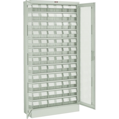 トラスコ中山 TRUSCO パーツケース バンラックケース L型 両開き扉 透明引出大X36個 透明(ご注文単位1台)【直送品】