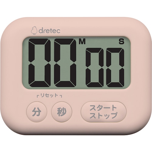 トラスコ中山 dretec 大画面タイマー「シャボン」 ピンク(ご注文単位1台)【直送品】