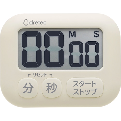 トラスコ中山 dretec 抗菌タイマー「ポポラ」 ホワイト（ご注文単位1台）【直送品】