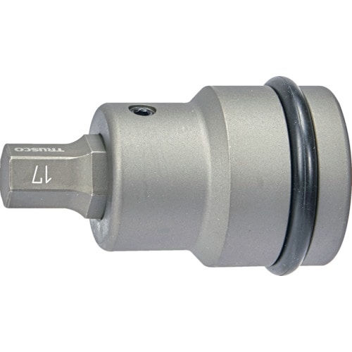 トラスコ中山 TRUSCO インパクト用ヘキサゴンソケット差替式ソケット・ビット 差込角25.4mm 対辺17mm(ご注文単位1セット)【直送品】