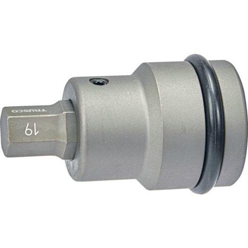 トラスコ中山 TRUSCO インパクト用ヘキサゴンソケット差替式ソケット・ビット 差込角25.4mm 対辺19mm(ご注文単位1セット)【直送品】