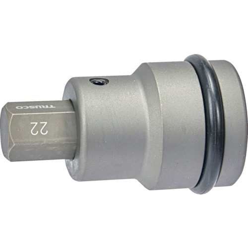 トラスコ中山 TRUSCO インパクト用ヘキサゴンソケット差替式ソケット・ビット 差込角25.4mm 対辺22mm(ご注文単位1セット)【直送品】