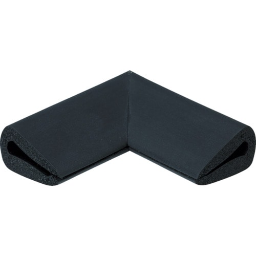トラスコ中山 TRUSCO 安心クッション はさみこみ型 コーナー用 幅18mm ブラック（ご注文単位1個）【直送品】