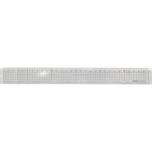 トラスコ中山 TRUSCO アクリル定規 メタルガイド付き 30cm(ご注文単位1本)【直送品】