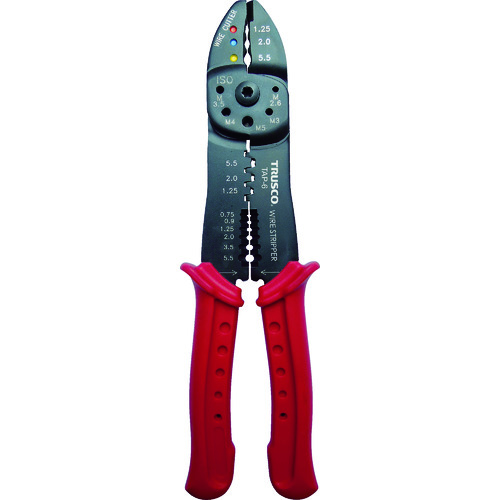 トラスコ中山 TRUSCO 圧着ペンチ絶縁端子用/接続端子用(ご注文単位1個)【直送品】