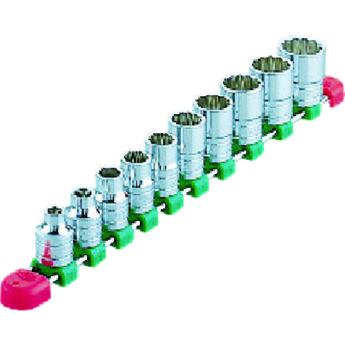 トラスコ中山 KTC 12.7sq.ソケットセット(10コ組) 差込角12.7mm 6角 12角(ご注文単位1セット)【直送品】