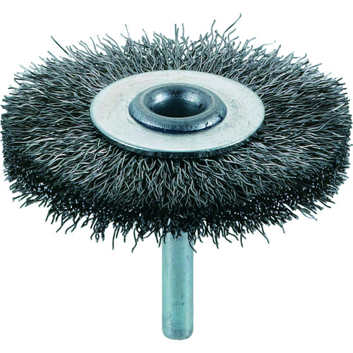 トラスコ中山 TRUSCO 軸付ホイールブラシ φ65X軸6 ステンレス線 線径0.3（ご注文単位1個）【直送品】
