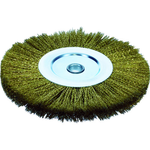 トラスコ中山 TRUSCO ホイルブラシ Φ300X25.4(25)mm穴 真鍮メッキ鋼線 線径0.35（ご注文単位1個）【直送品】