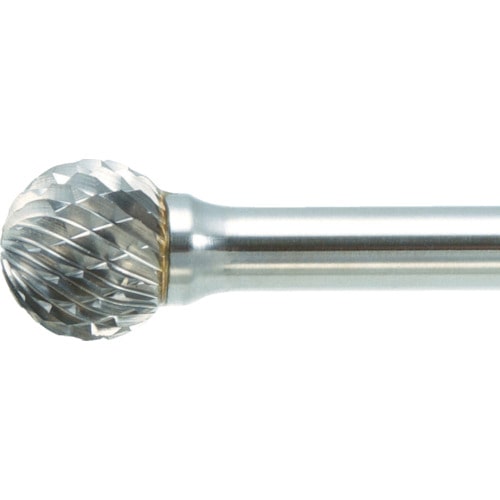 トラスコ中山 TRUSCO 超硬バー 球型 Φ9.5X刃長8.0X軸6 ロング ダブルカット（ご注文単位1本）【直送品】