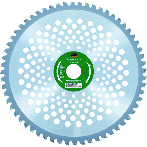 トラスコ中山 TRUSCO トクマルチップソー刈払機用山林下刈り用 230X25.4X60P(ご注文単位1枚)【直送品】