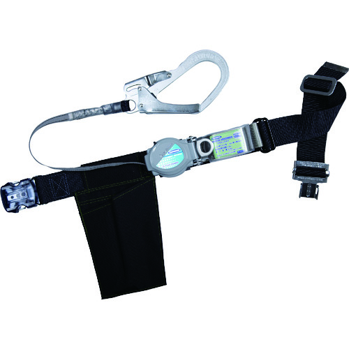 トラスコ中山 ツヨロン 胴ベルト型墜落制止用器具 ツーウェイリトラ ワンタッチ型 黒 Mサイズ(ご注文単位1本)【直送品】