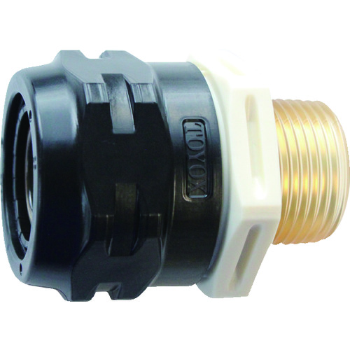 トラスコ中山 トヨックス ホース継手(樹脂) トヨコネクタ TC3-PC型 適合ホース19ミリ 継手規格R3/4 TC3-PC19-R3/4(ご注文単位1個)【直送品】