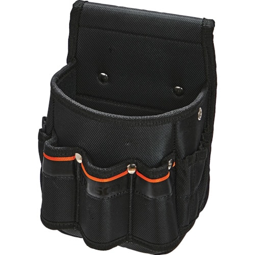 トラスコ中山 TRUSCO 腰袋2段 ペンチケース付 ブラック(ご注文単位1個)【直送品】