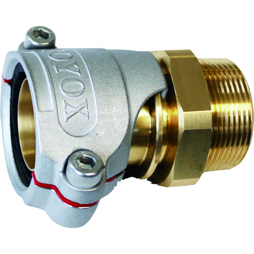 トラスコ中山 トヨックス ホース継手(真鍮製) トヨコネクタ TC6-B型 適合ホース32ミリ 継手規格R1-1/4 TC6-B32-R1-1/4(ご注文単位1個)【直送品】