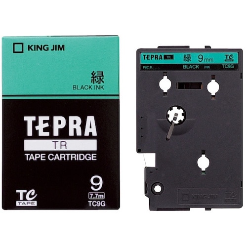 トラスコ中山 キングジム テプラTRテ-プカ-トリッジ テープ色：緑 文字色：黒　134-5684（ご注文単位1個）【直送品】
