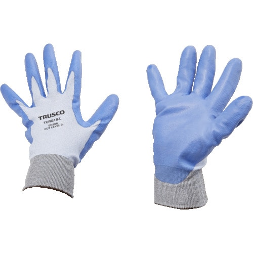 トラスコ中山 TRUSCO 耐切創手袋 18G ポリウレタンコーティング Lサイズ(ご注文単位1組)【直送品】
